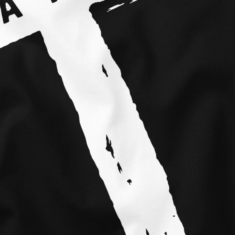 Herren T-Shirt Printshirt Aufdruck Kreuz Cross Faith Glaube Trend-Motiv Techwear Fashion Streetstyle