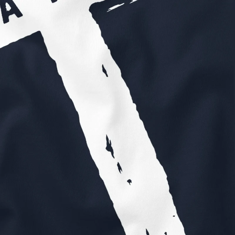 Herren T-Shirt Printshirt Aufdruck Kreuz Cross Faith Glaube Trend-Motiv Techwear Fashion Streetstyle
