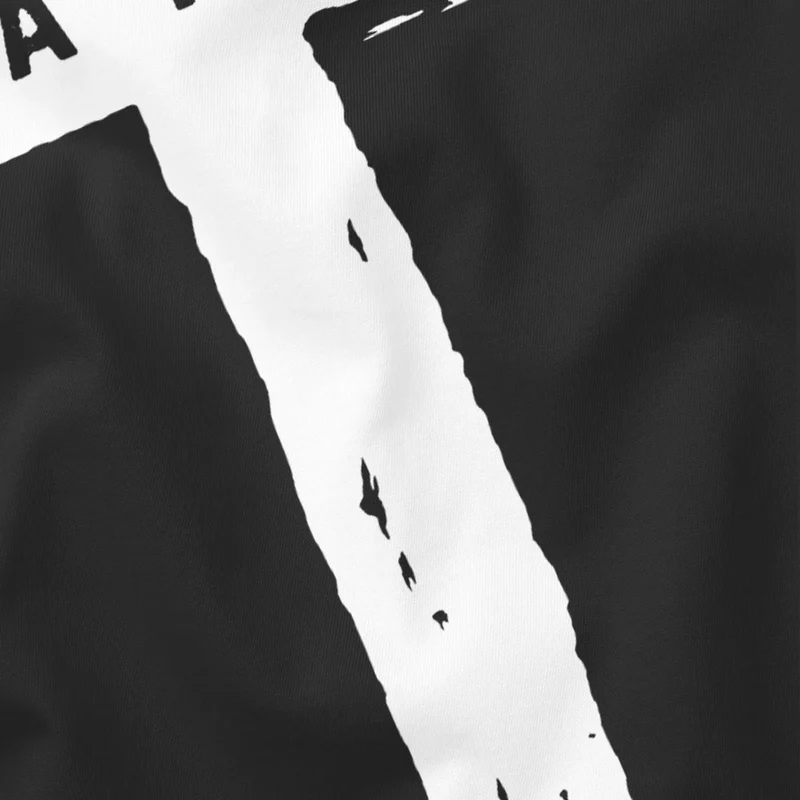Herren T-Shirt Printshirt Aufdruck Kreuz Cross Faith Glaube Trend-Motiv Techwear Fashion Streetstyle