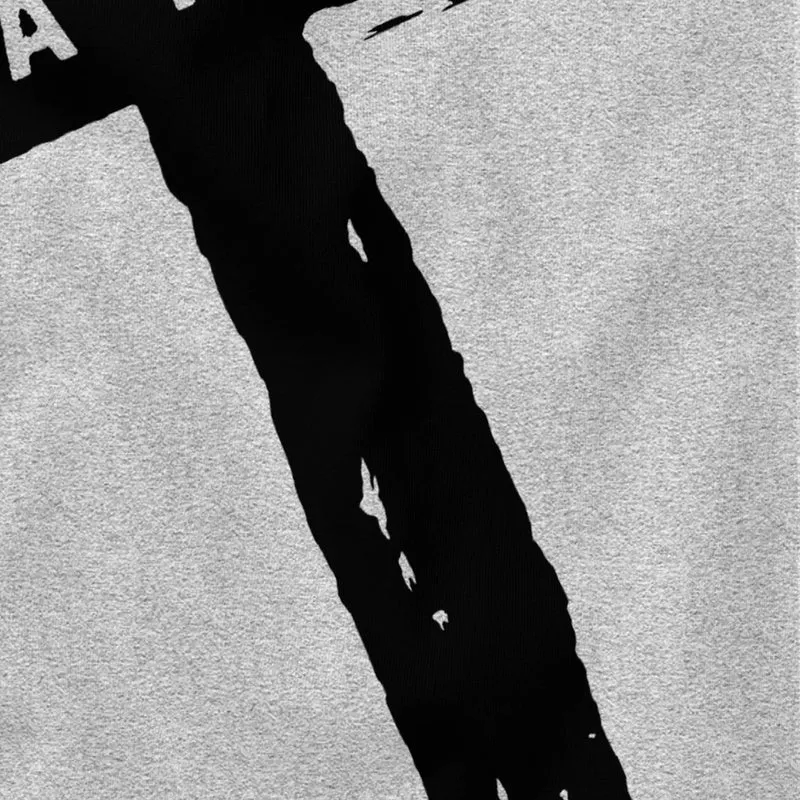 Herren T-Shirt Printshirt Aufdruck Kreuz Cross Faith Glaube Trend-Motiv Techwear Fashion Streetstyle