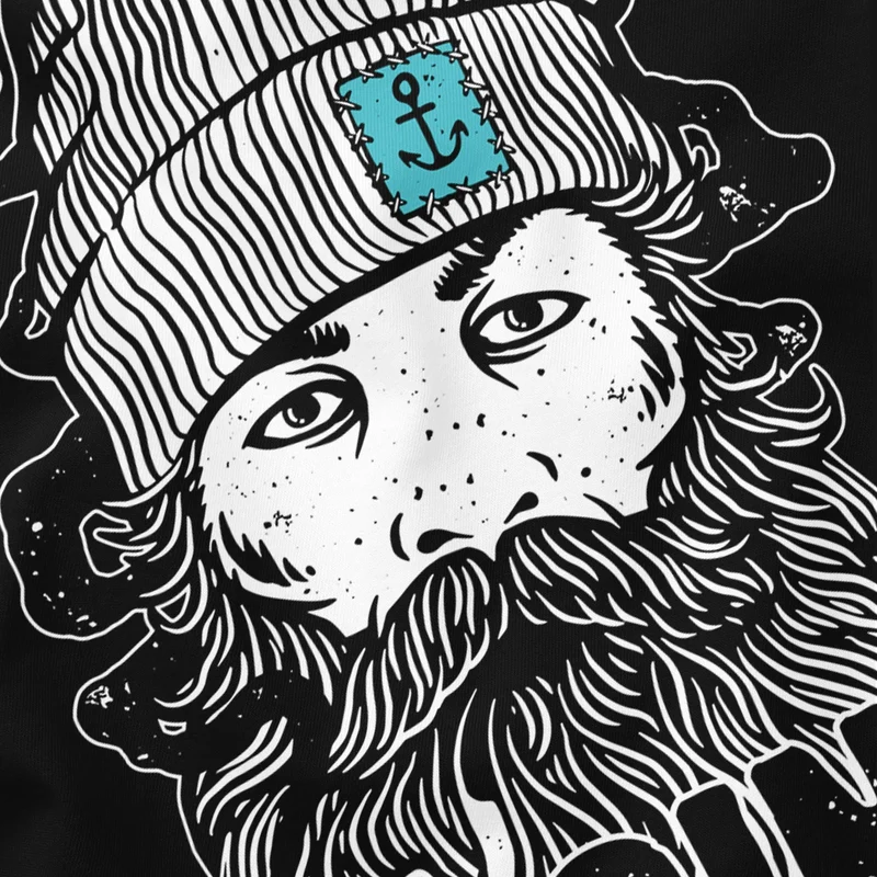 Herren T-Shirt Moin Kapitän Bart Anker Nordisch Nordmann Norddeutsch Print Aufdruck Fashion Streetstyle