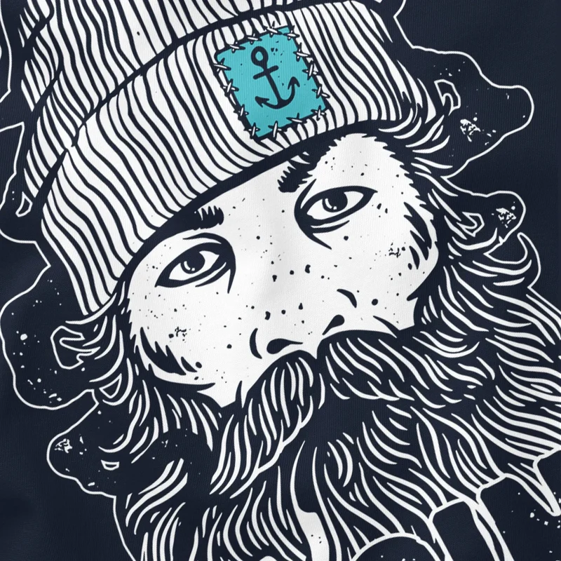 Herren T-Shirt Moin Kapitän Bart Anker Nordisch Nordmann Norddeutsch Print Aufdruck Fashion Streetstyle