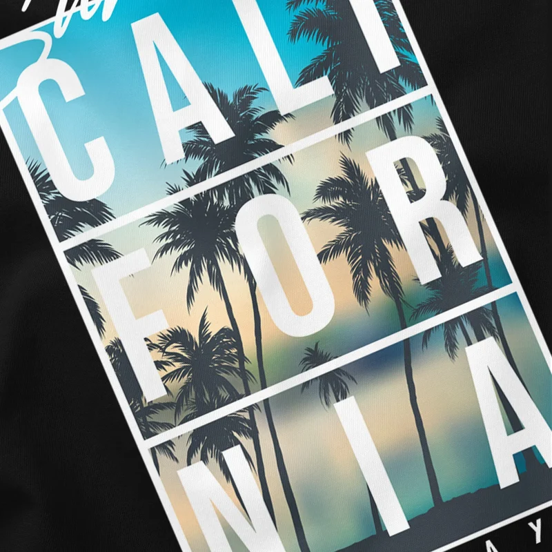 Herren T-Shirt Summer California Holidays Sommer Palmen Foto Print Aufdruck Schrfitzug Fashion Streetstyle