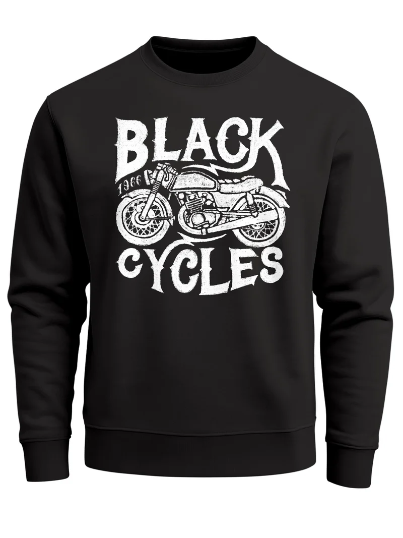 Sweatshirt Herren Motorrad Biker Vintage Retro Rundhals-Pullover