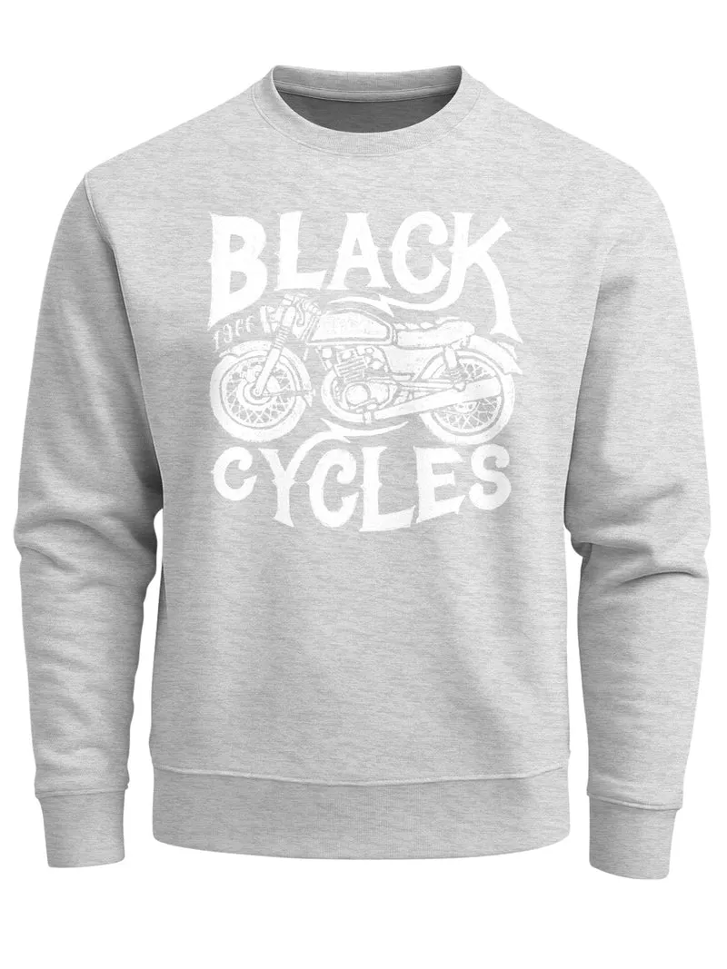 Sweatshirt Herren Motorrad Biker Vintage Retro Rundhals-Pullover