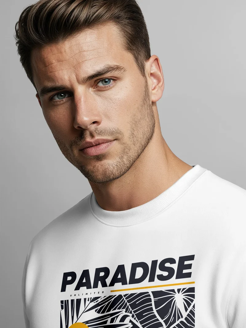 Sweatshirt Herren Paradise Unlimited Sommer Rundhals-Pullover Fashion Streetwear