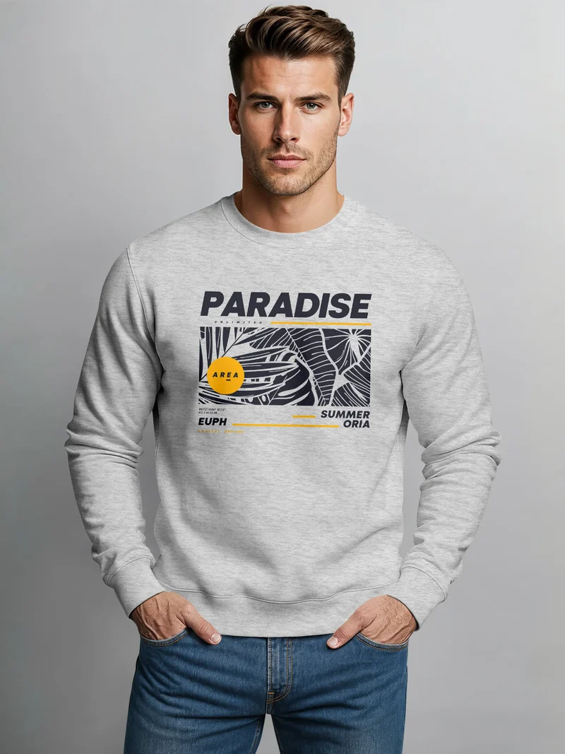 Sweatshirt Herren Paradise Unlimited Sommer Rundhals-Pullover Fashion Streetwear