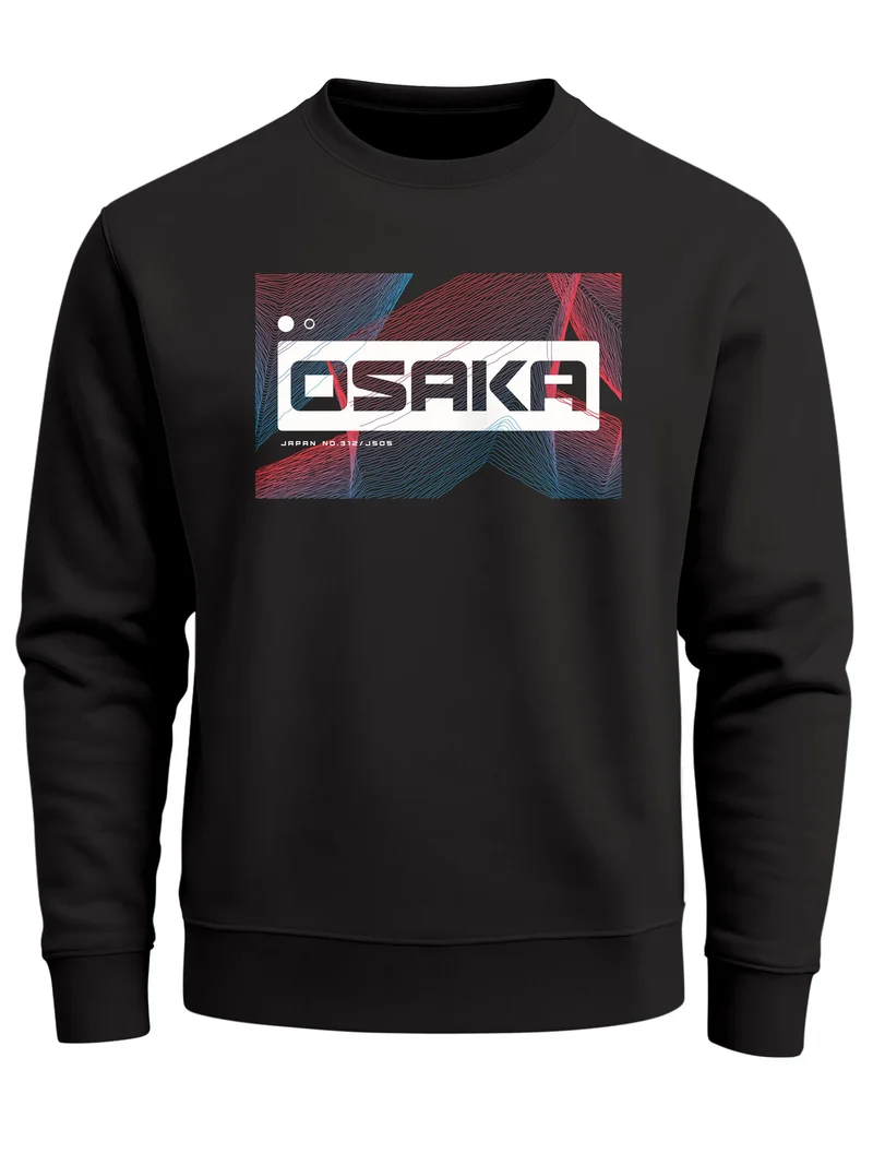 Sweatshirt Herren Japan Osaka Asian style Teachwear Fashion Streetstyle Rundhals-Pullover Fashion Streetwear