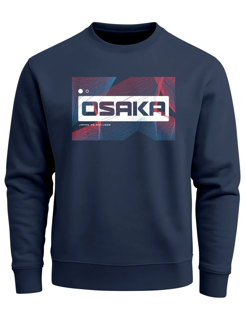 Sweatshirt Herren Japan Osaka Asian style Teachwear Fashion Streetstyle Rundhals-Pullover Fashion Streetwear