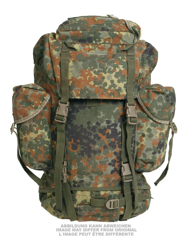 ORIGINAL BW KAMPFRUCKSACK FLECKTARN Gebr.
