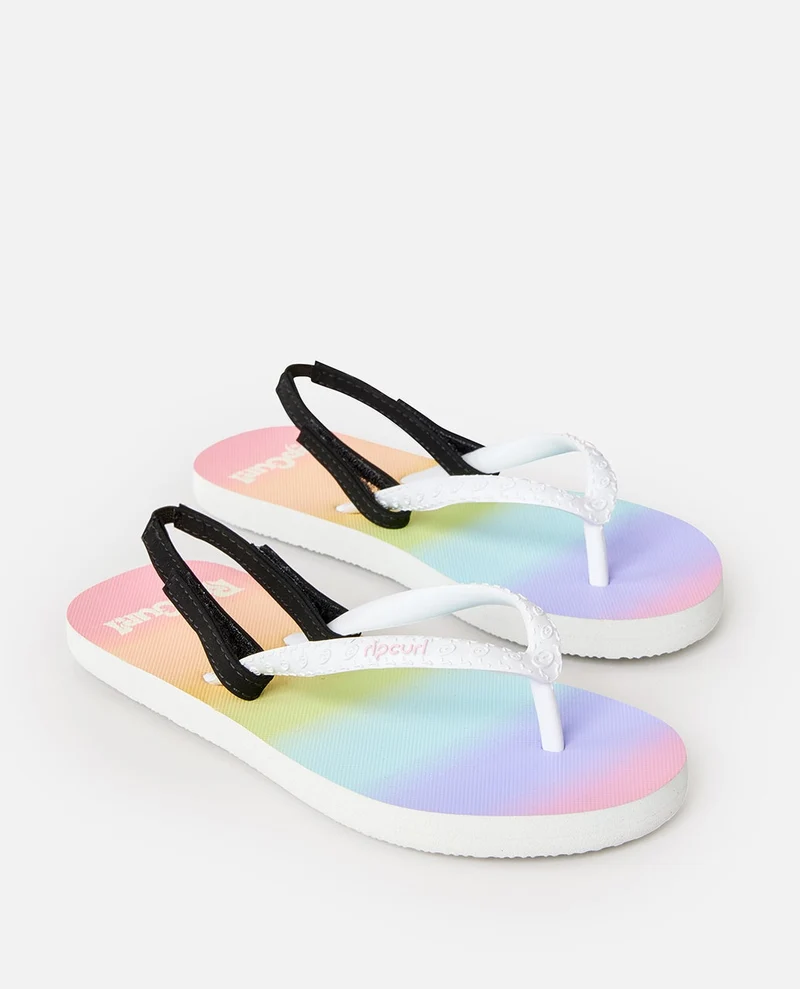 Mixed Bloom Open Toe Sandal - Girls