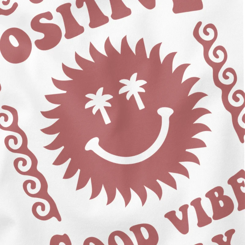 Herren T-Shirt Statement Spruch Stay Positive Good Vibes Only Sonne Smile Sommer Fashion Streetstyle