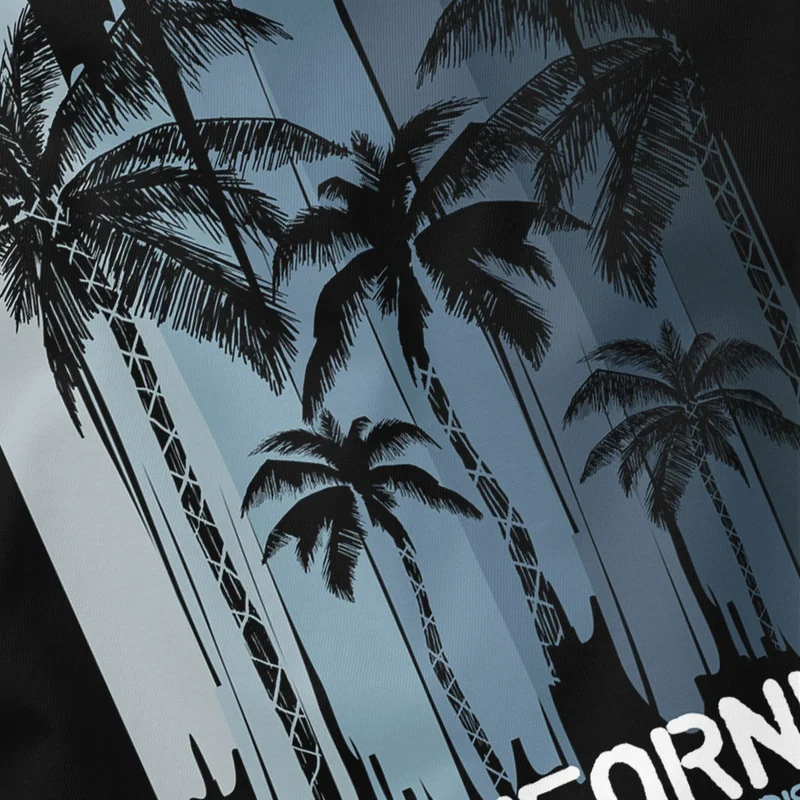 Herren T-Shirt Los Angeles California USA Sommer Bedruckt Aufdruck Print Surfing Fashion Streetstyle