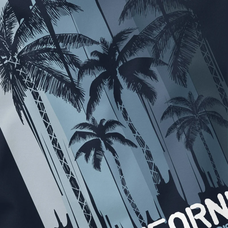 Herren T-Shirt Los Angeles California USA Sommer Bedruckt Aufdruck Print Surfing Fashion Streetstyle