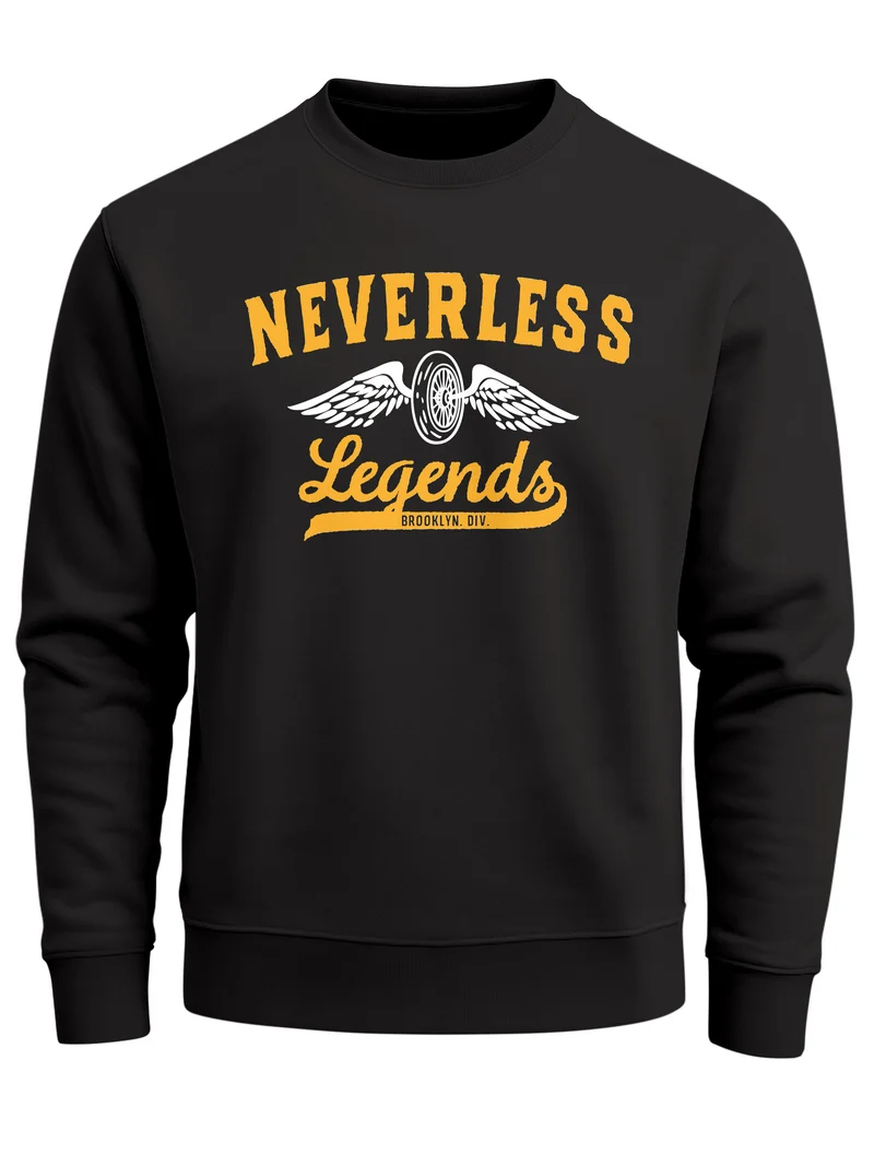 Sweatshirt Herren Biker Legends Reifen Flügel Wheel Wings