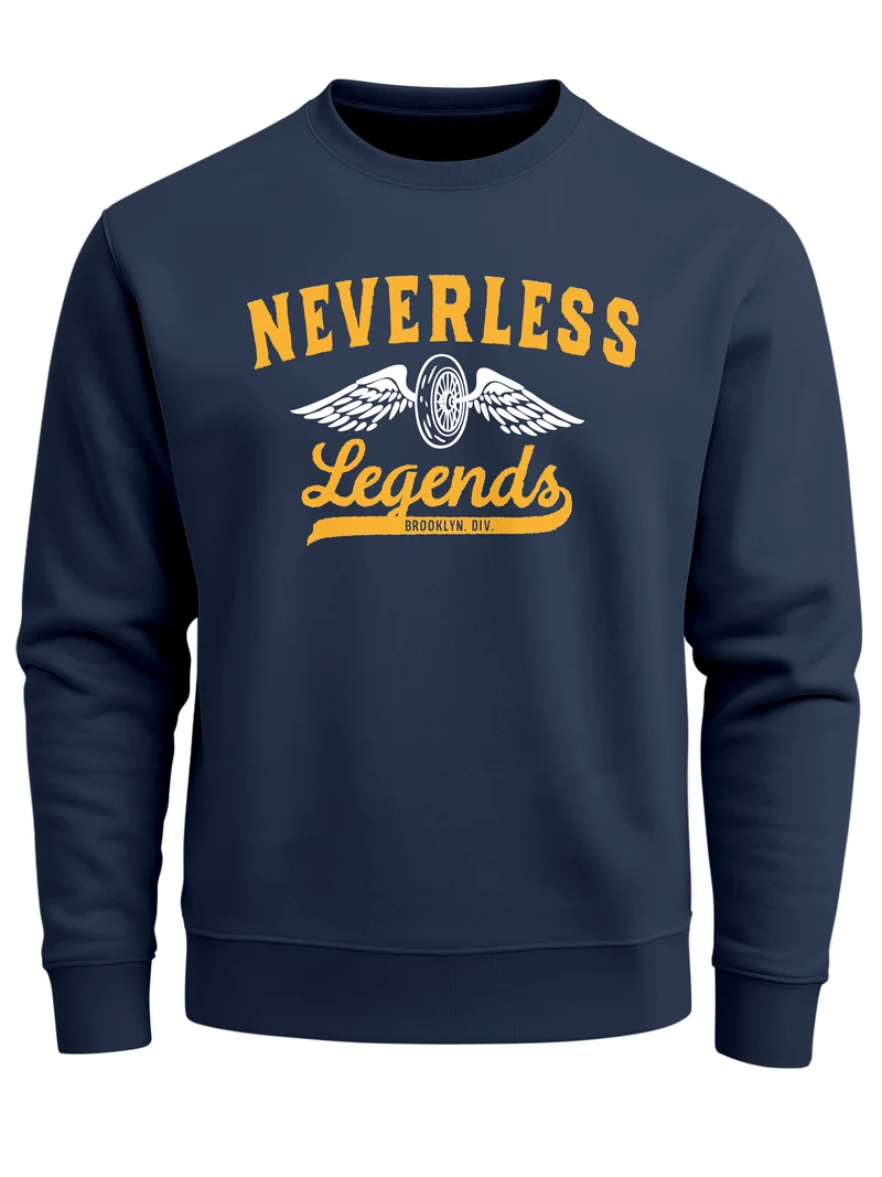 Sweatshirt Herren Biker Legends Reifen Flügel Wheel Wings