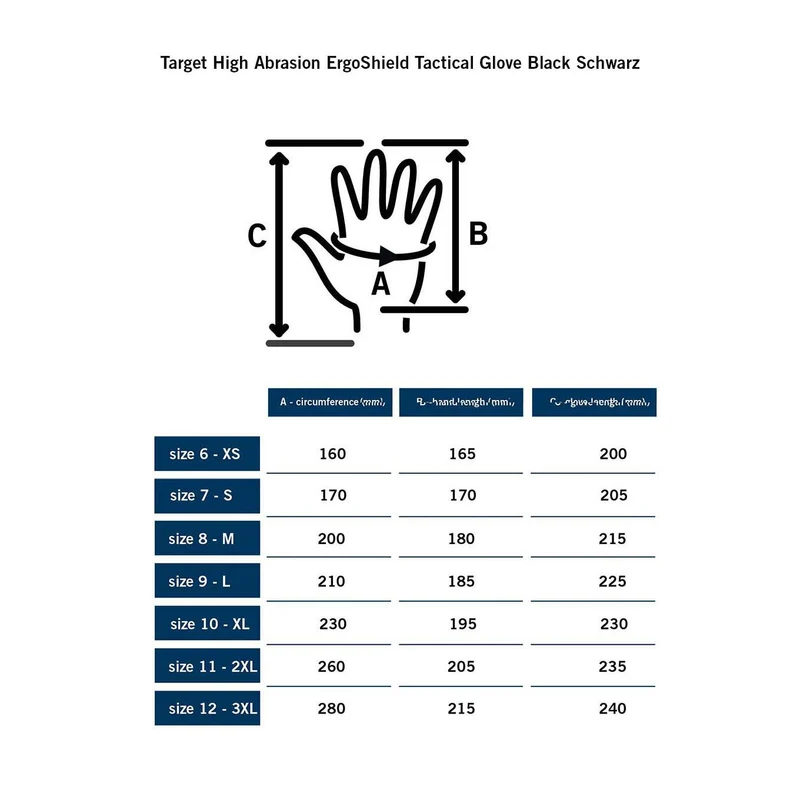 MoG Masters of Gloves Target - High Abrasion ErgoShield Black
