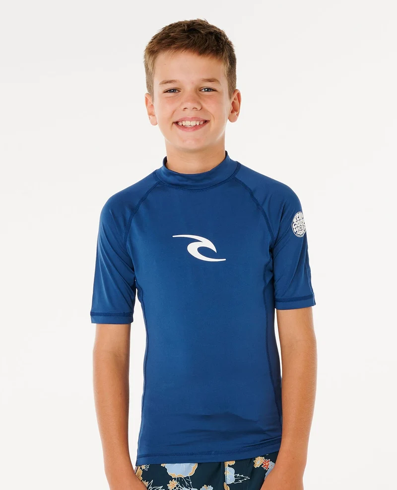Waves UPF Short Sleeve Boy Rash vest
