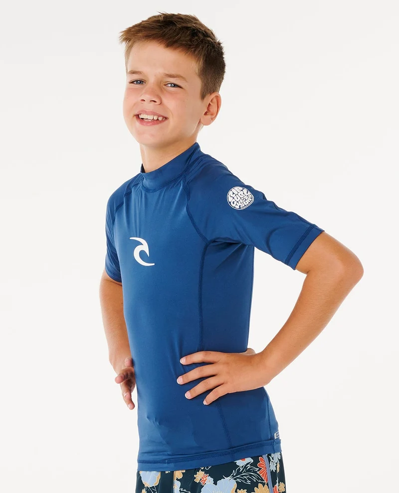 Waves UPF Short Sleeve Boy Rash vest