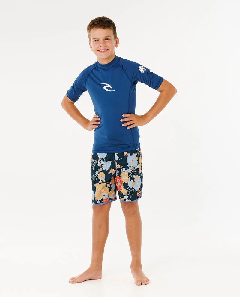 Waves UPF Short Sleeve Boy Rash vest