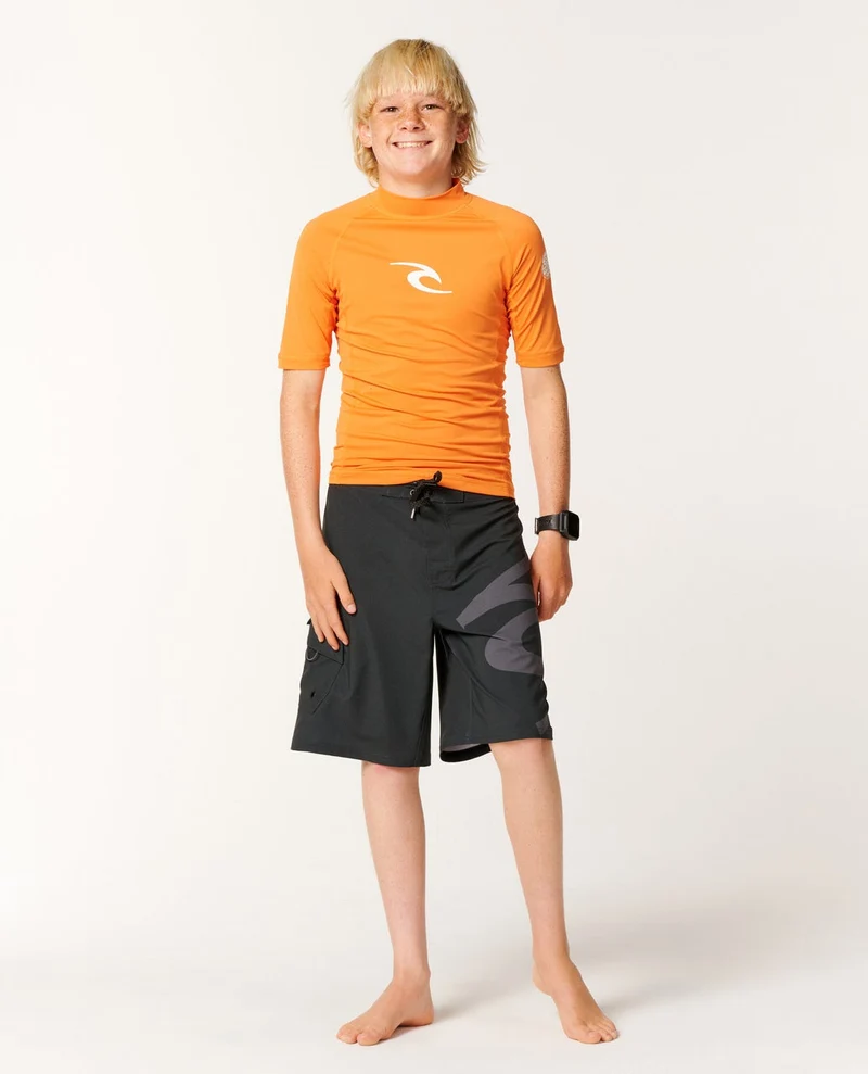 Waves UPF Short Sleeve Boy Rash vest