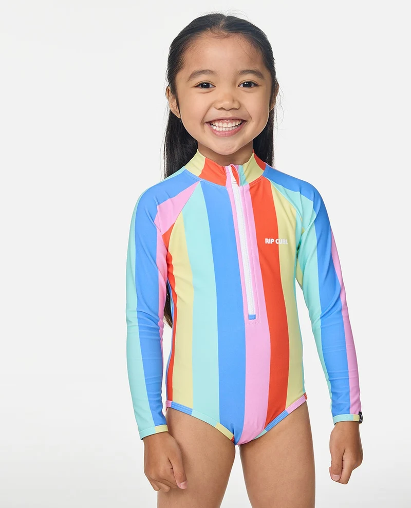 Rainbow Stripe Surf Suit Girl