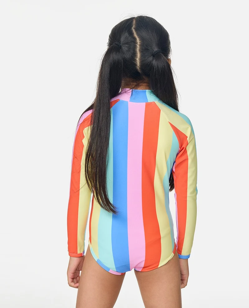 Rainbow Stripe Surf Suit Girl
