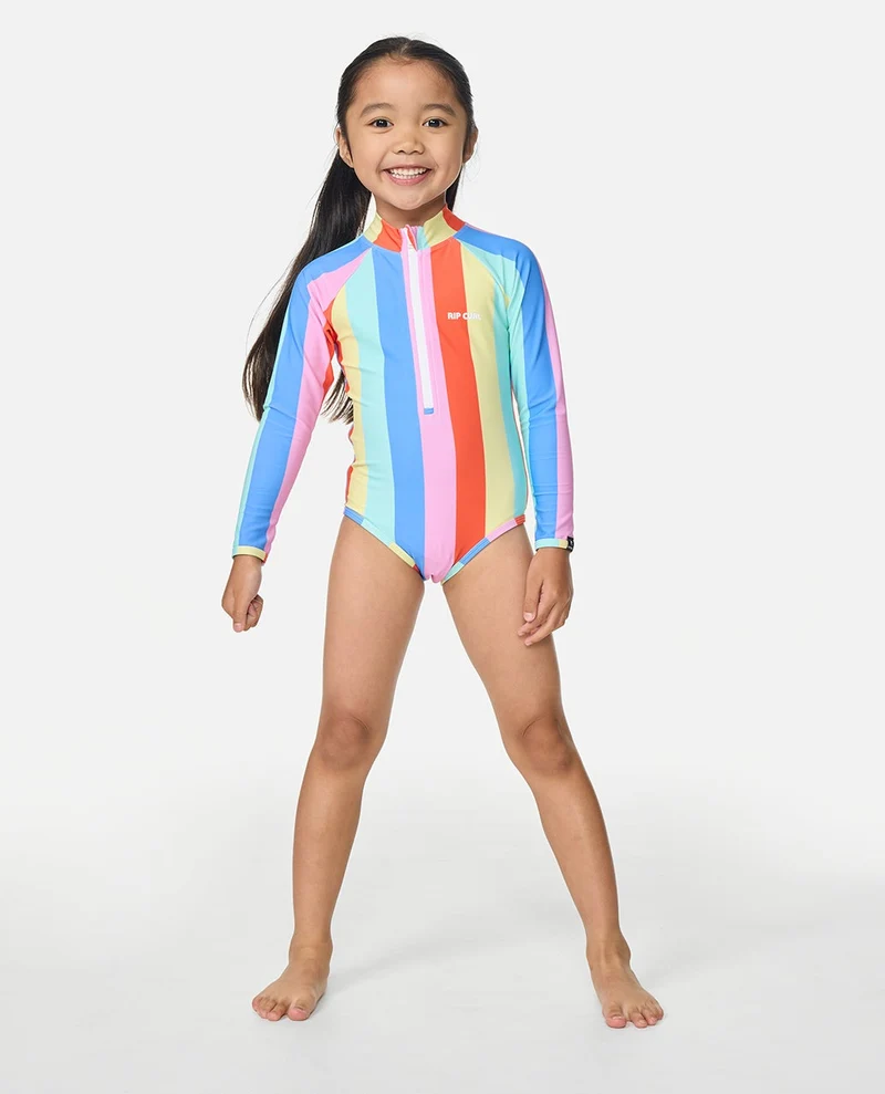Rainbow Stripe Surf Suit Girl
