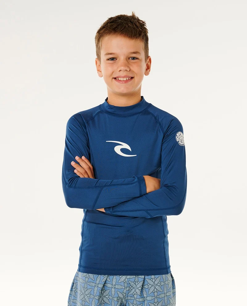 Waves UPF Long Sleeve Rash Vest Kids