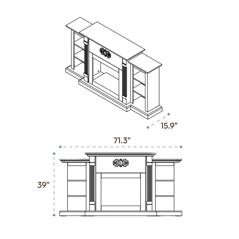 Cambridge Sanoma Electric Fireplace and Display ·