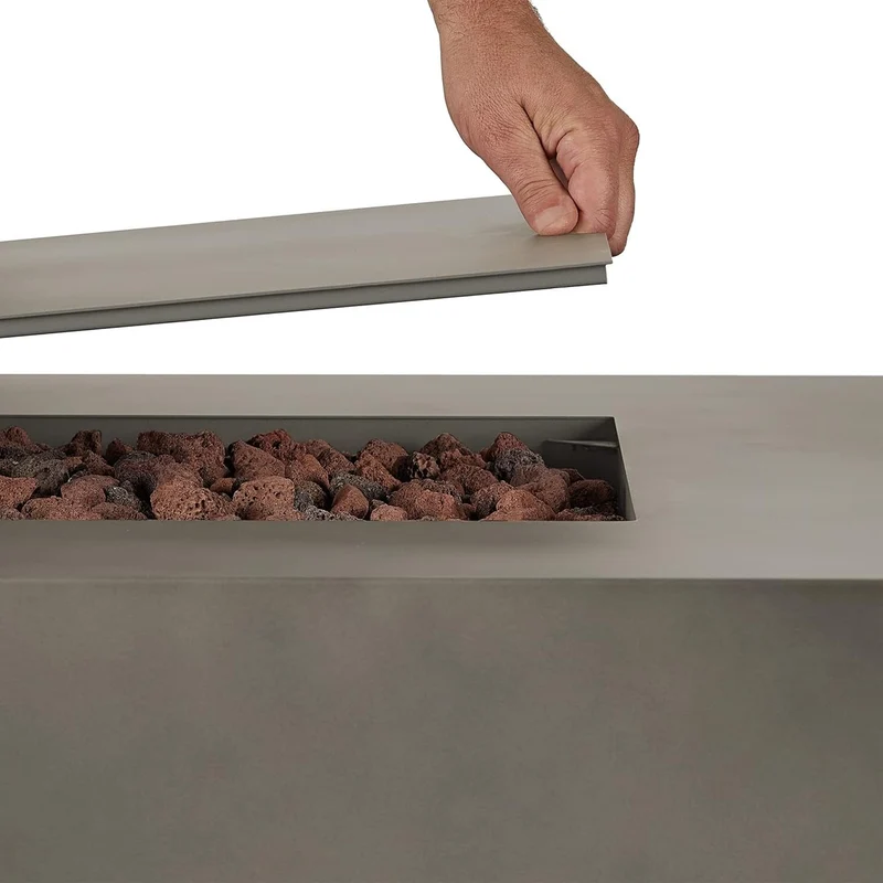 Real Flame Aegean 70″ Rectangle Propane Fire Table