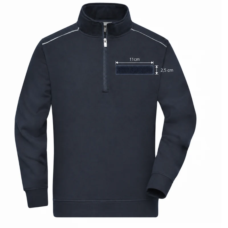 Individualisierbares Einsatz-Sweatshirt Half-Zip