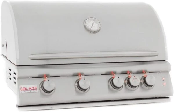 Blaze 32 Inch 4-Burner LTE Gas Grill with Rear Burner and Built-in Lighting System