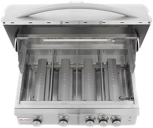 Blaze 32 Inch 4-Burner LTE Gas Grill with Rear Burner and Built-in Lighting System