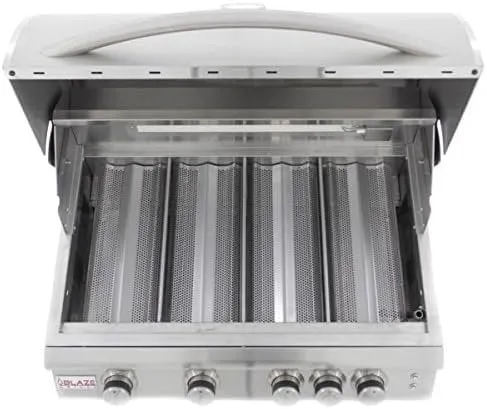 Blaze 32 Inch 4-Burner LTE Gas Grill with Rear Burner and Built-in Lighting System