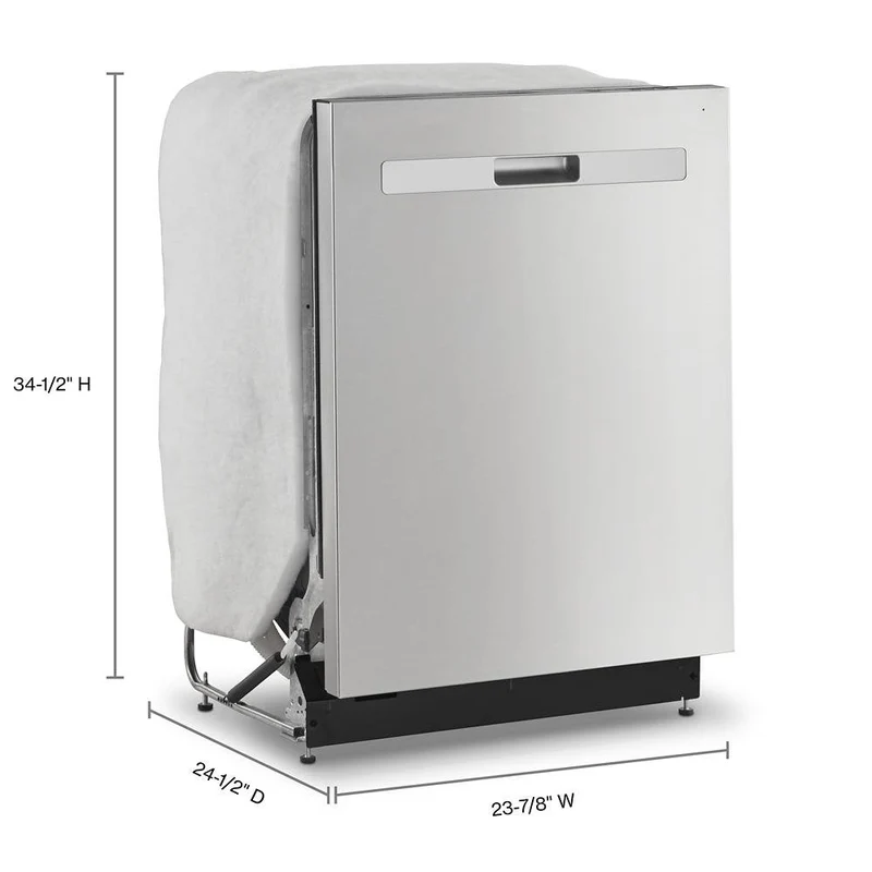 Whirlpool 24-inch Top Control Quiet Dishwasher with 3rd Rack Stainless Steel