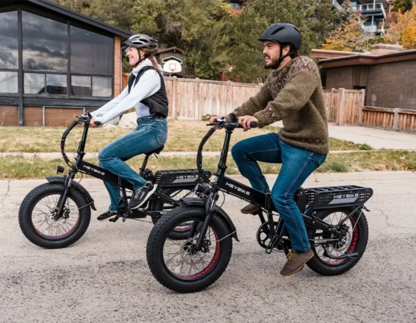 Heybike Fat Tire Mountain Electric Bike, 1200 W, 45 Miles, 1~3 Pedal Assist, Grey
