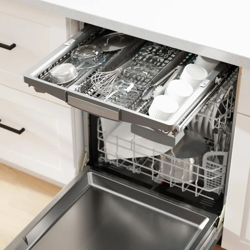 Bosch 800 Series 24 in. Top Control Smart Dishwasher with 42 dBa Sound Level, 3rd-Rack, CrystalDry & Pocket – Stainless Steel