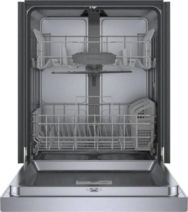 Bosch SHE41CM5N 300 Series 24″ Dishwasher 48 db – Recessed Handle, Stainless Steel