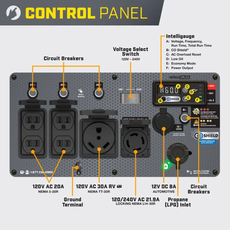 Champion Power Equipment 6500W Dual Fuel Port Inverter Generator 201532