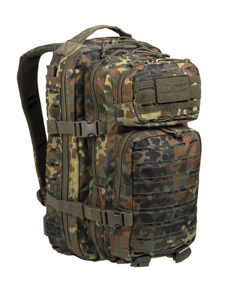 US ASSAULT PACK SMALL LASER CUT CAMO. in 3. Farben