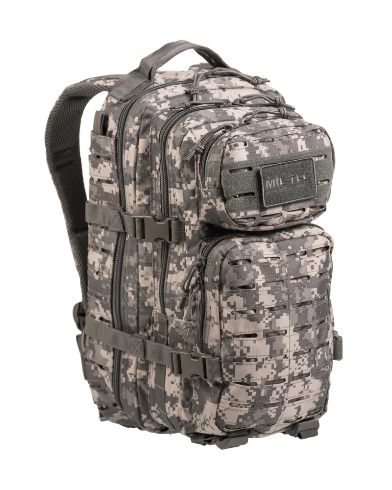 US ASSAULT PACK SMALL LASER CUT CAMO. in 3. Farben