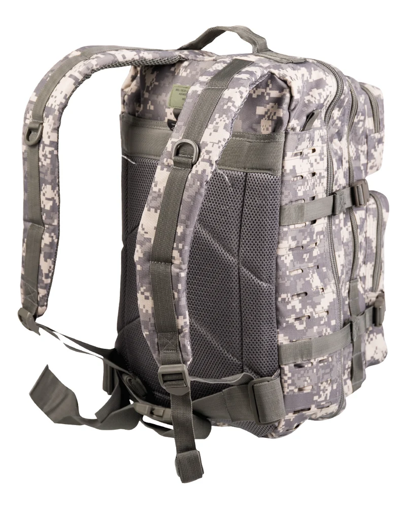 US ASSAULT PACK LARGE LASER CUT CAMO. in 3. Farben