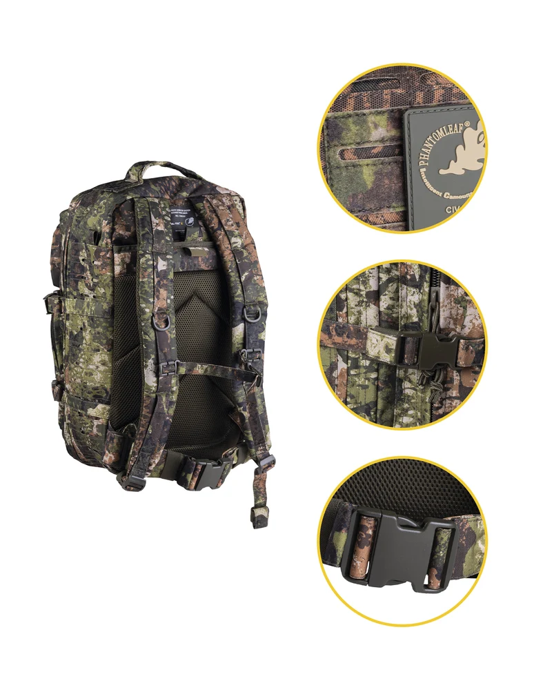 US ASSAULT PACK LARGE LASER CUT WASP I in 3. Farben
