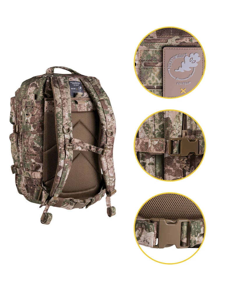 US ASSAULT PACK LARGE LASER CUT WASP I in 3. Farben