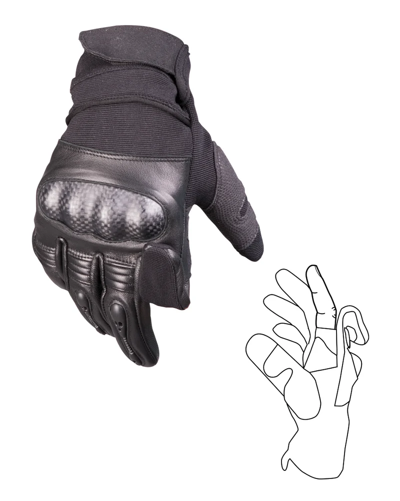TACTICAL GLOVES GEN. II LEDER Schwarz