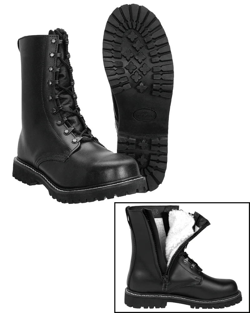 PILOTENSTIEFEL MIT PLÜSCHFUTTER+REISSVERSCHLUSS
