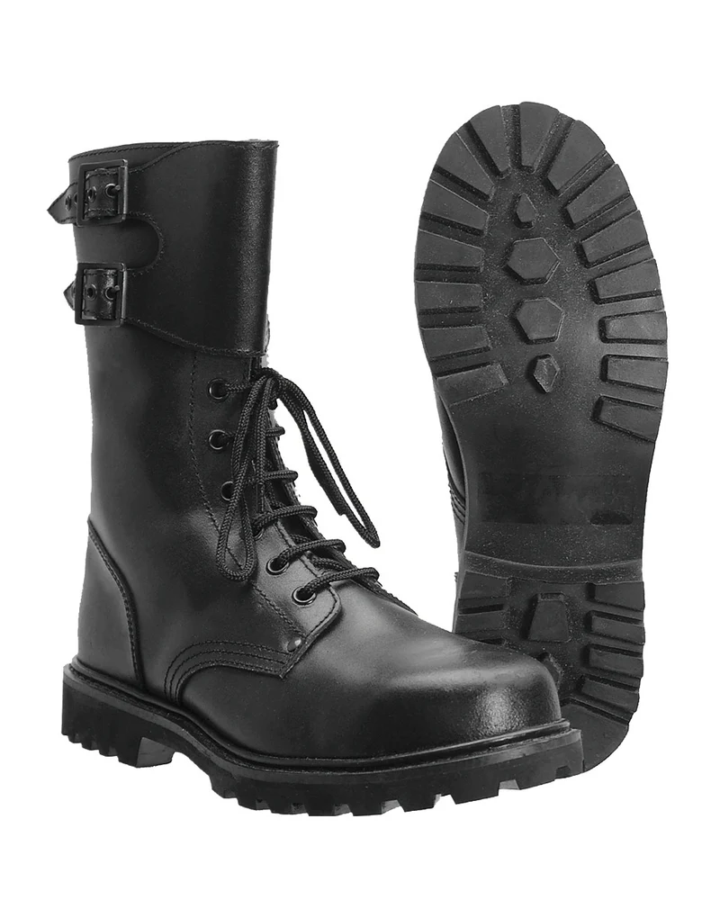 FRANZ. KAMPFSTIEFEL LEDER SCHWARZ
