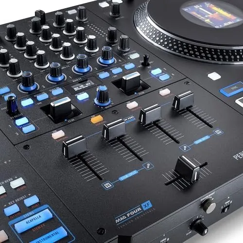 Rane PERFORMER 4-Channel Motorized DJ Controller, 7″ Platters with Displays, Precision Feel Faders, Stem Split, Advanced FX, Serato DJ Pro Included