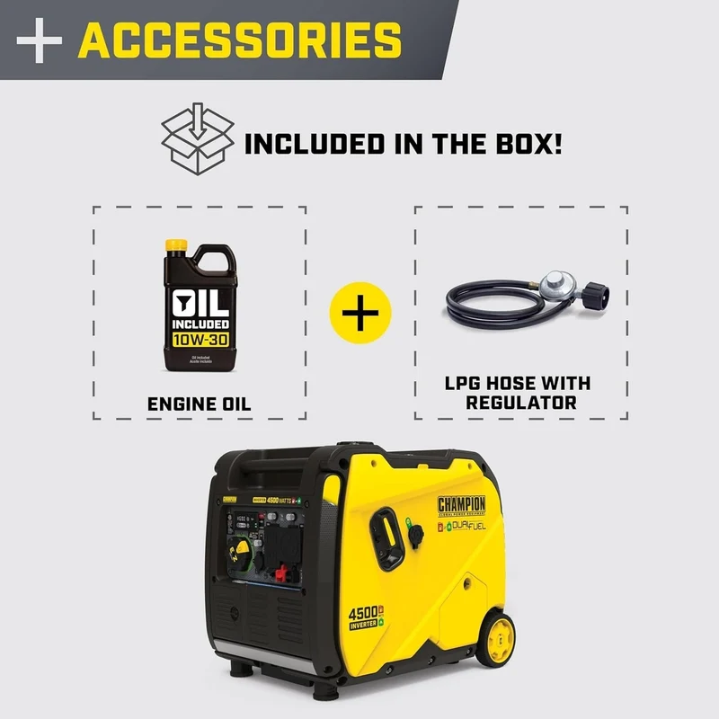 Champion 4,500-Watt Portable Dual Fuel Inverter Generator 200991